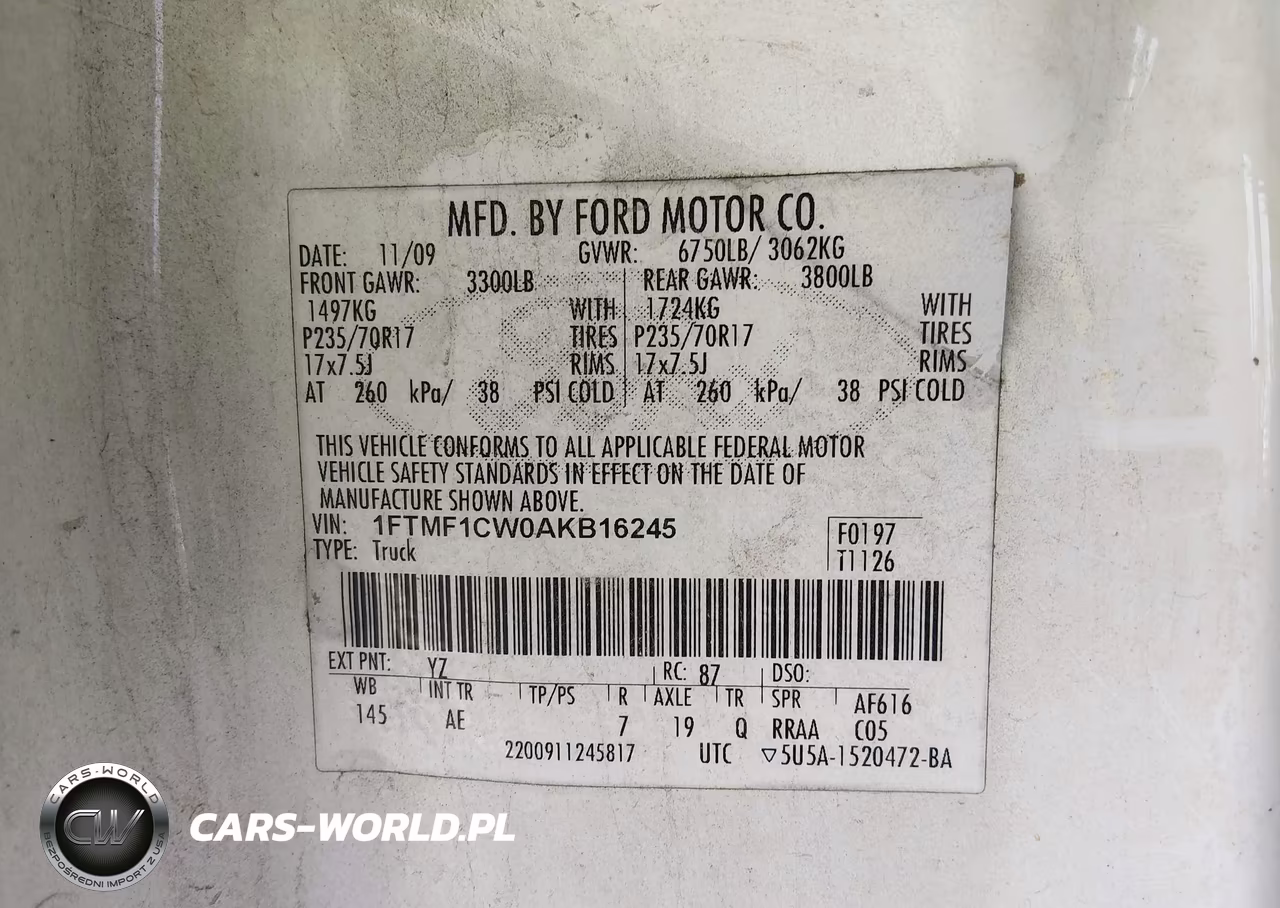 2010 Ford F-150 Stx-Xl-Xlt VIN:1FTMF1CW0AKB16245 - 9