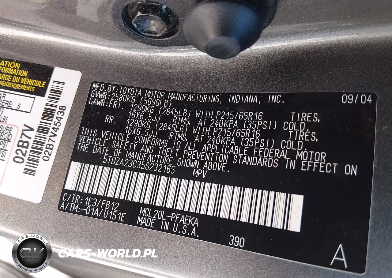 2005 Toyota Sienna Le VIN:5TDZA23C35S232165 - 9