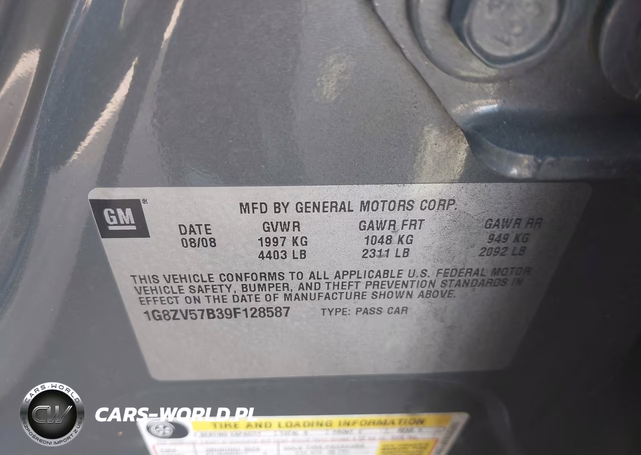 2009 Saturn Aura Xr VIN:1G8ZV57B39F128587 - 9
