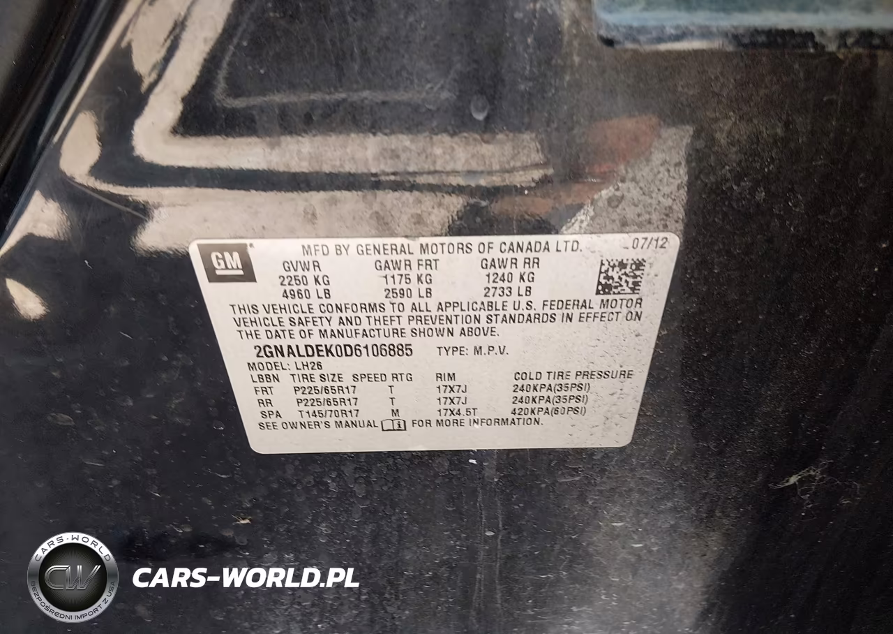 2013 Chevrolet Equinox 1Lt VIN:2GNALDEK0D6106885 - 9