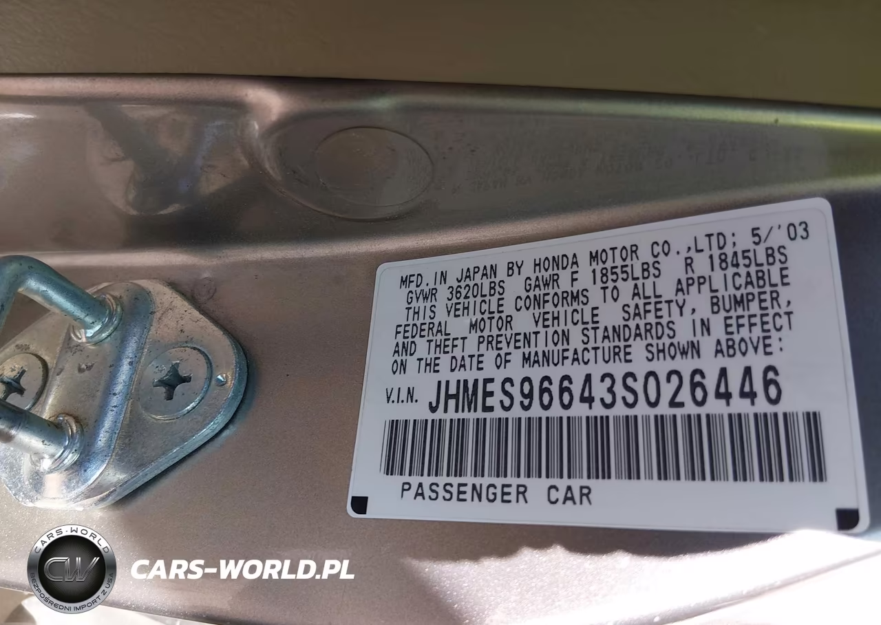 2003 Honda Civic Hybrid VIN:JHMES96643S026446 - 9