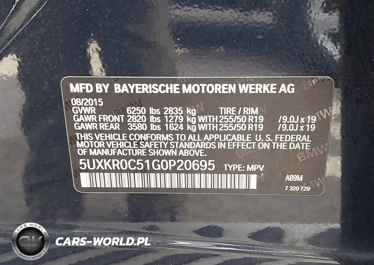 2016 BMW X5 xDrive35I VIN:5UXKR0C51G0P20695 - 9