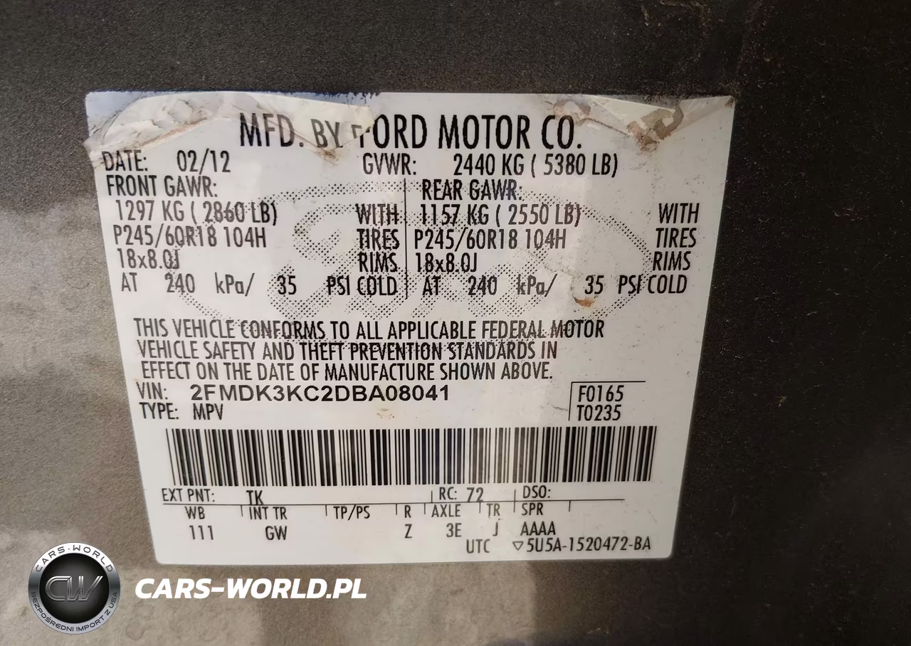 2013 Ford Edge Limited VIN:2FMDK3KC2DBA08041 - 9