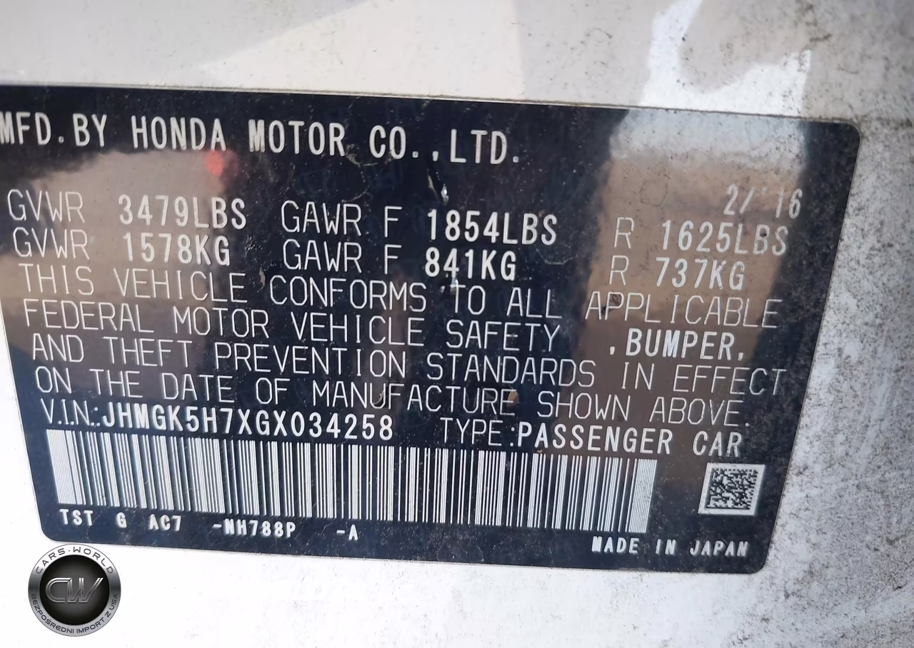 2016 Honda Fit Ex VIN:JHMGK5H7XGX034258 - 9