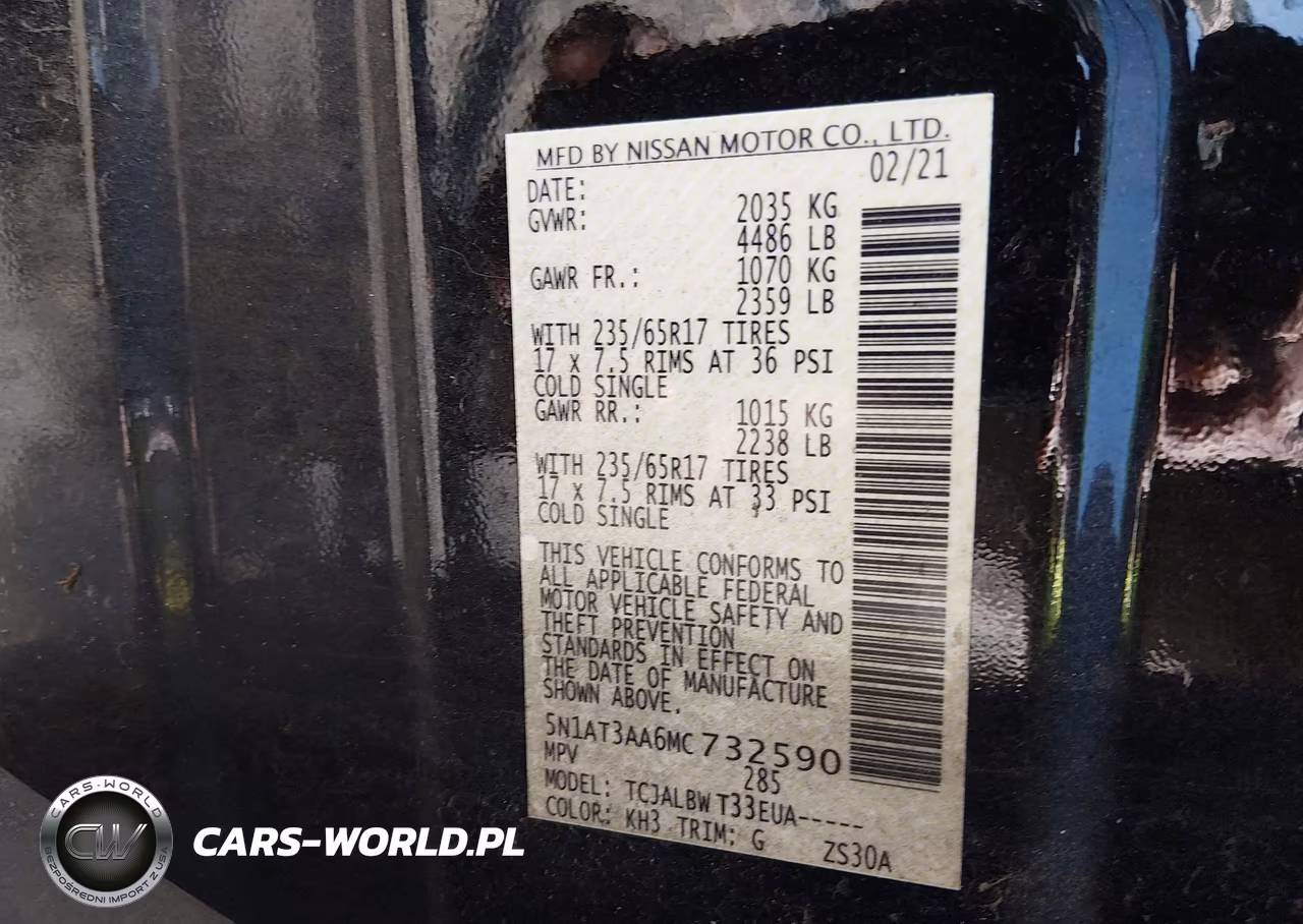 2021 Nissan Rogue S Fwd VIN:5N1AT3AA6MC732590 - 9
