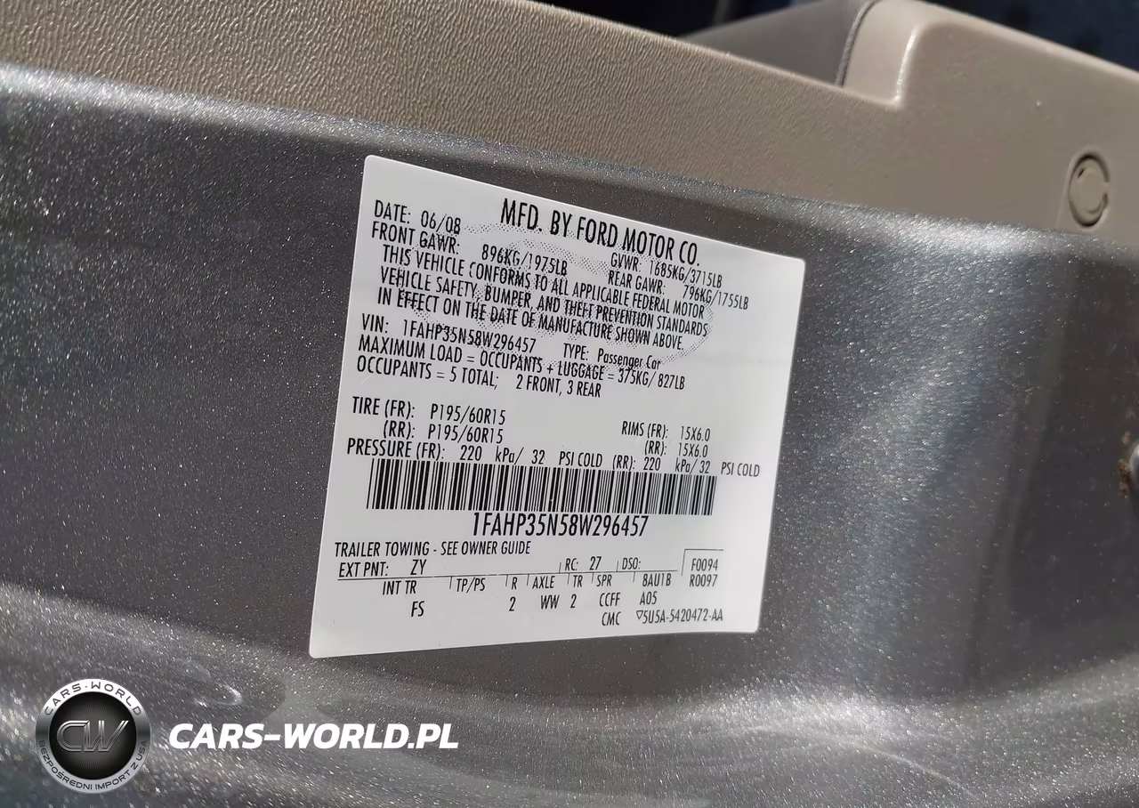 2008 Ford Focus Se-Ses VIN:1FAHP35N58W296457 - 9