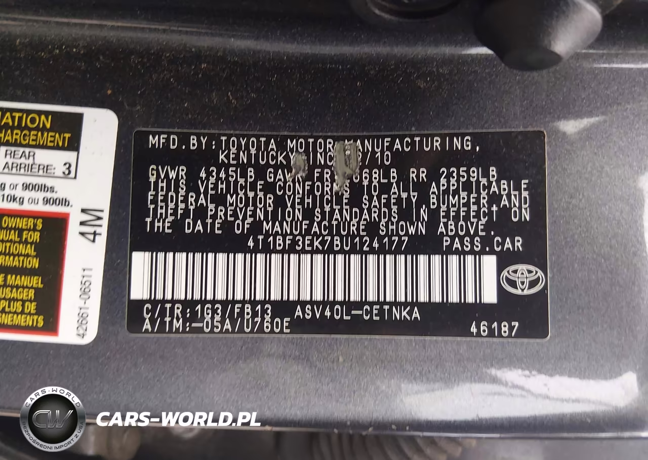 2011 Toyota Camry Le VIN:4T1BF3EK7BU124177 - 9