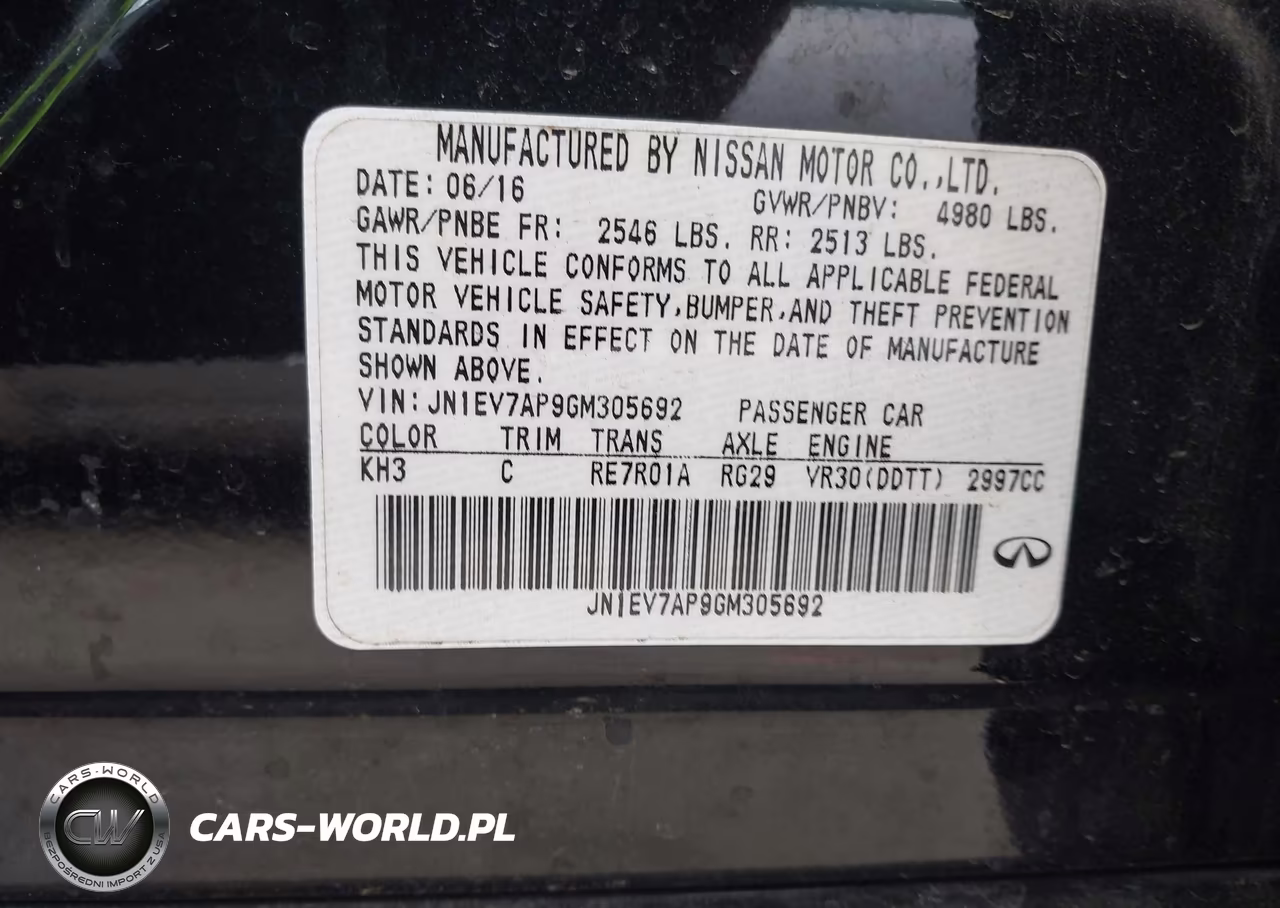 2016 Infiniti Q50 3.0T Premium VIN:JN1EV7AP9GM305692 - 9