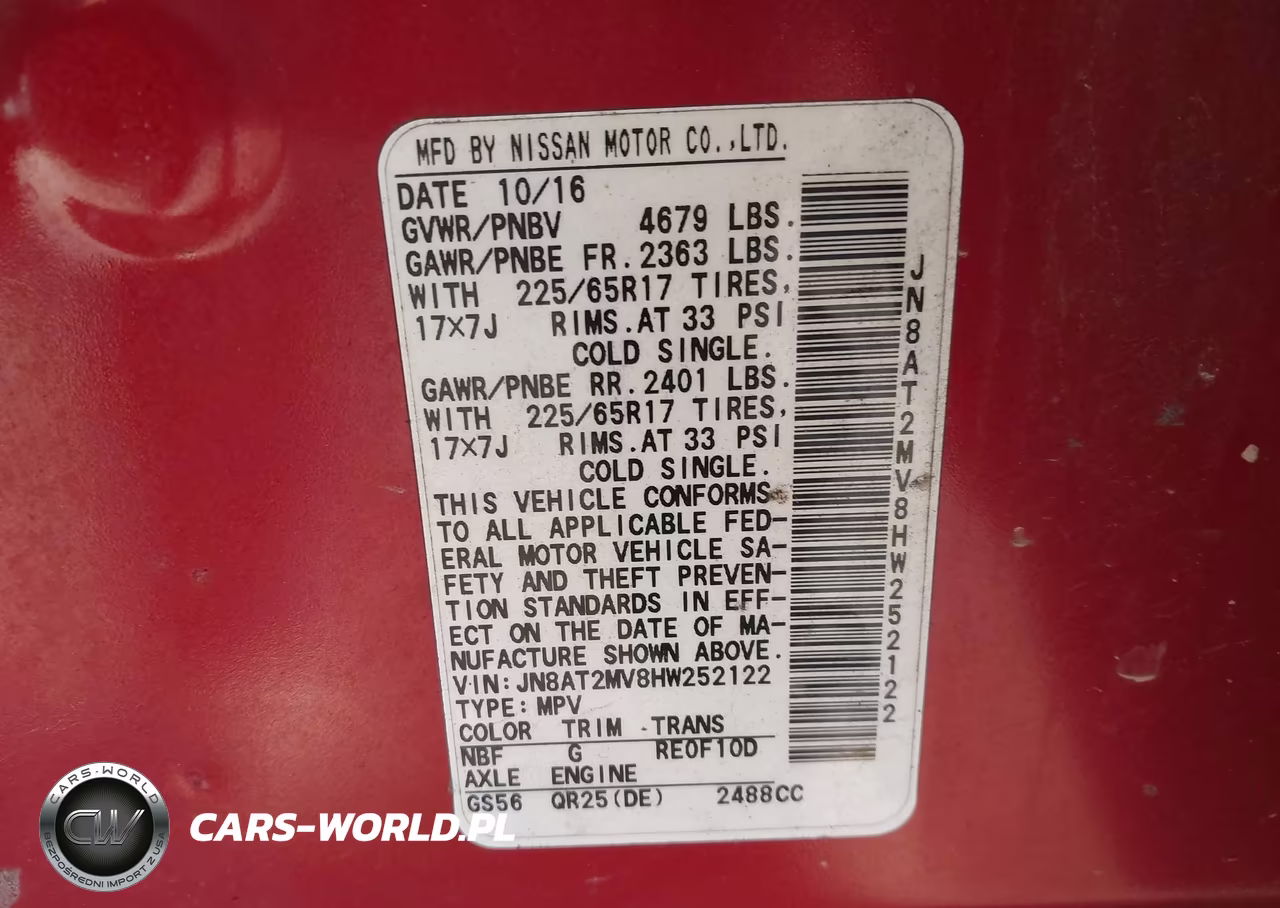 2017 Nissan Rogue S VIN:JN8AT2MV8HW252122 - 9