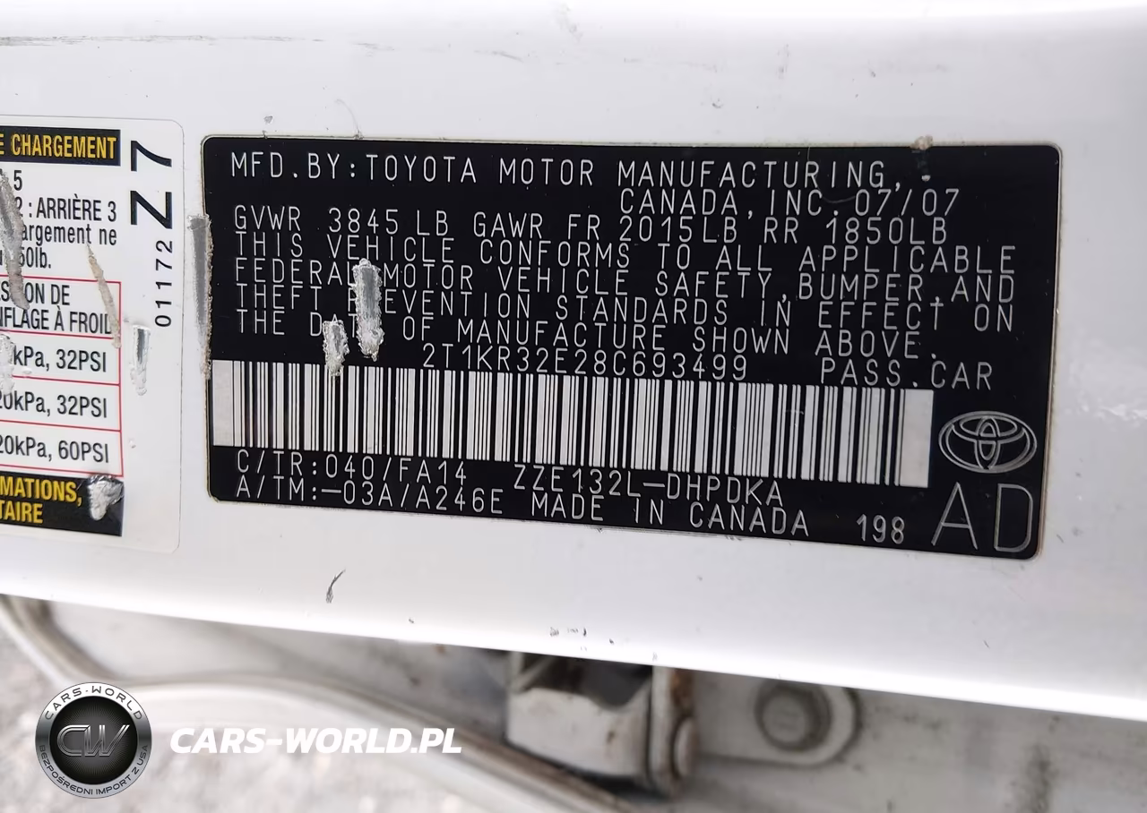 2008 Toyota Matrix VIN:2T1KR32E28C693499 - 9