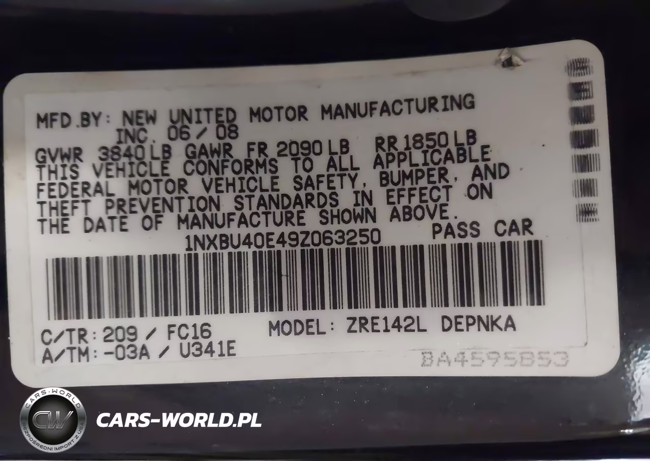 2009 Toyota Corolla Xle VIN:1NXBU40E49Z063250 - 9