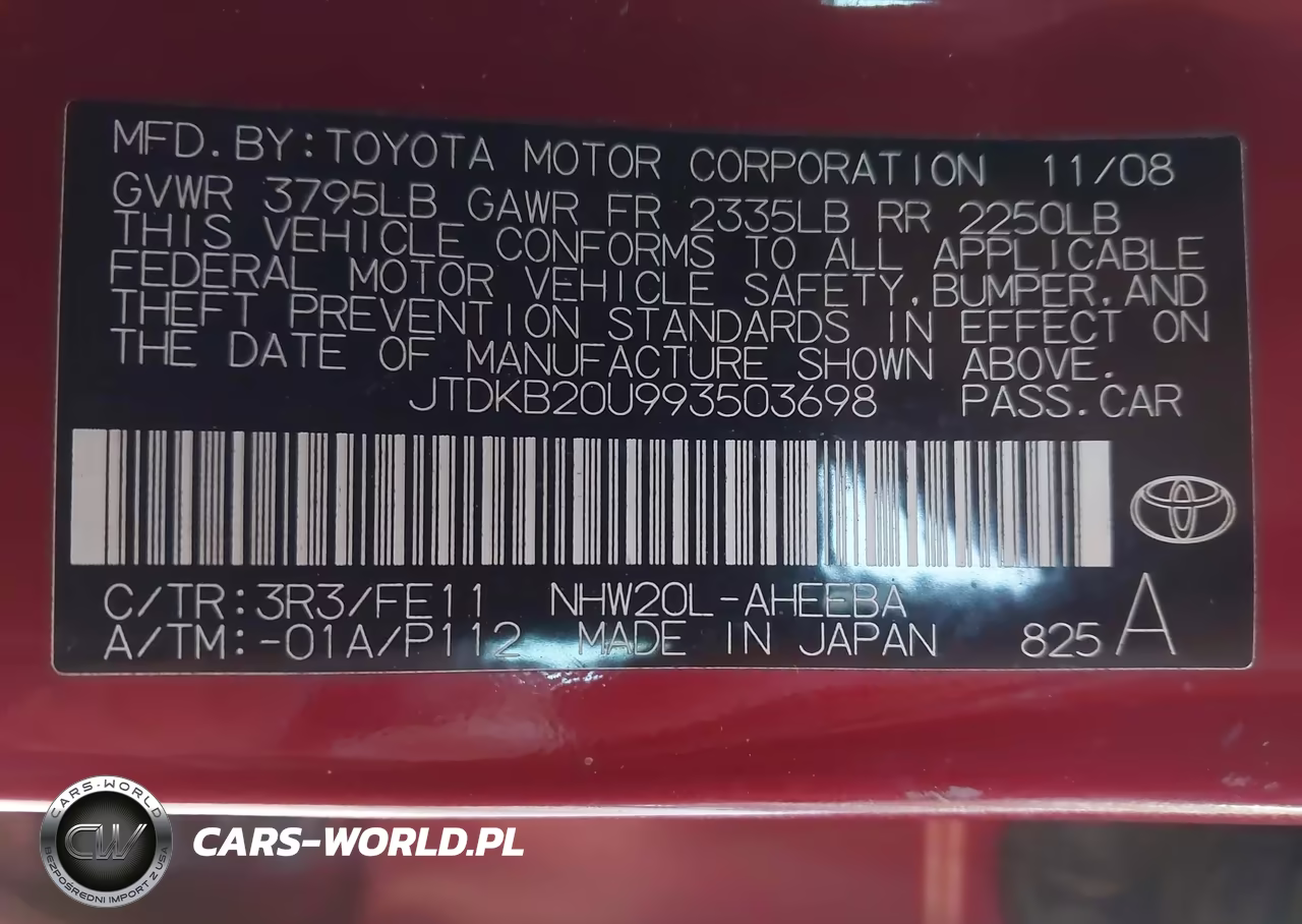 2009 Toyota Prius VIN:JTDKB20U993503698 - 9