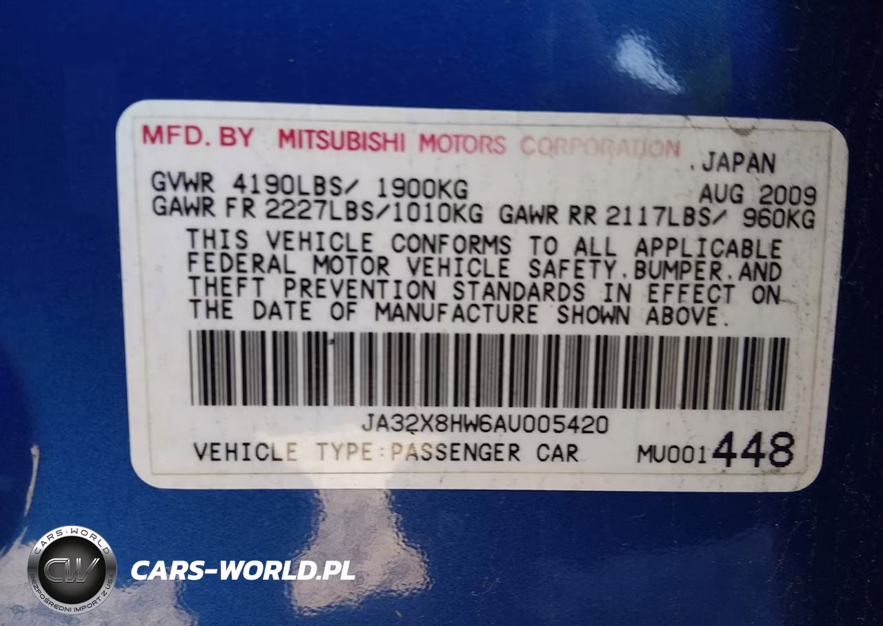 2010 Mitsubishi Lancer Sportback Gts VIN:JA32X8HW6AU005420 - 9