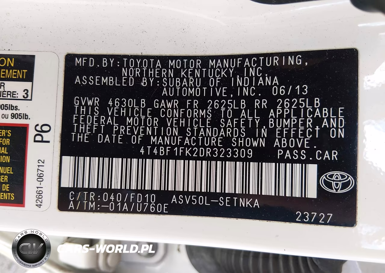 2013 Toyota Camry Le VIN:4T4BF1FK2DR323309 - 9