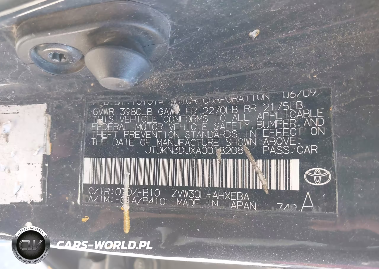 2010 Toyota Prius Ii VIN:JTDKN3DUXA0018208 - 9