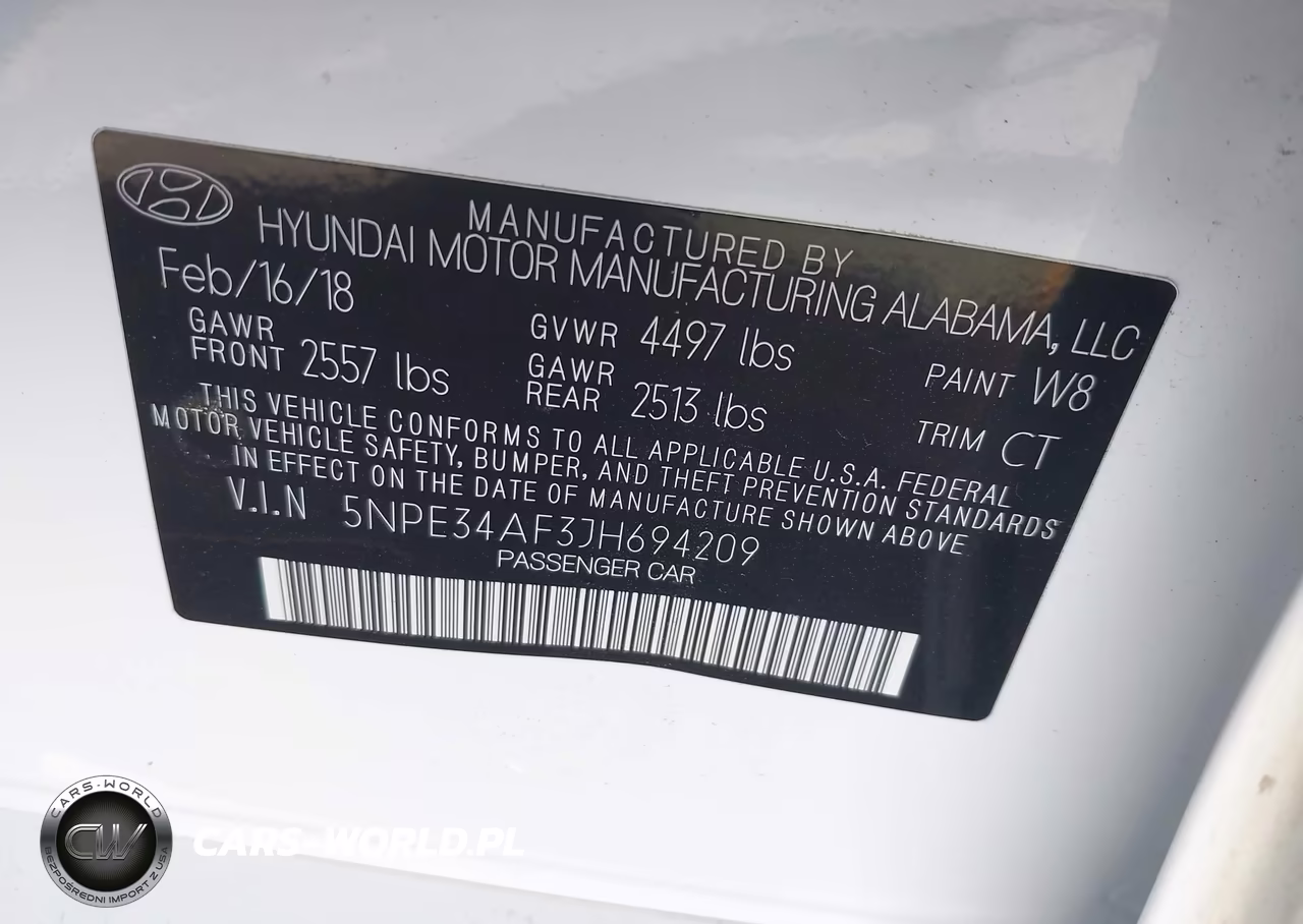 2018 Hyundai Sonata Sport VIN:5NPE34AF3JH694209 - 9