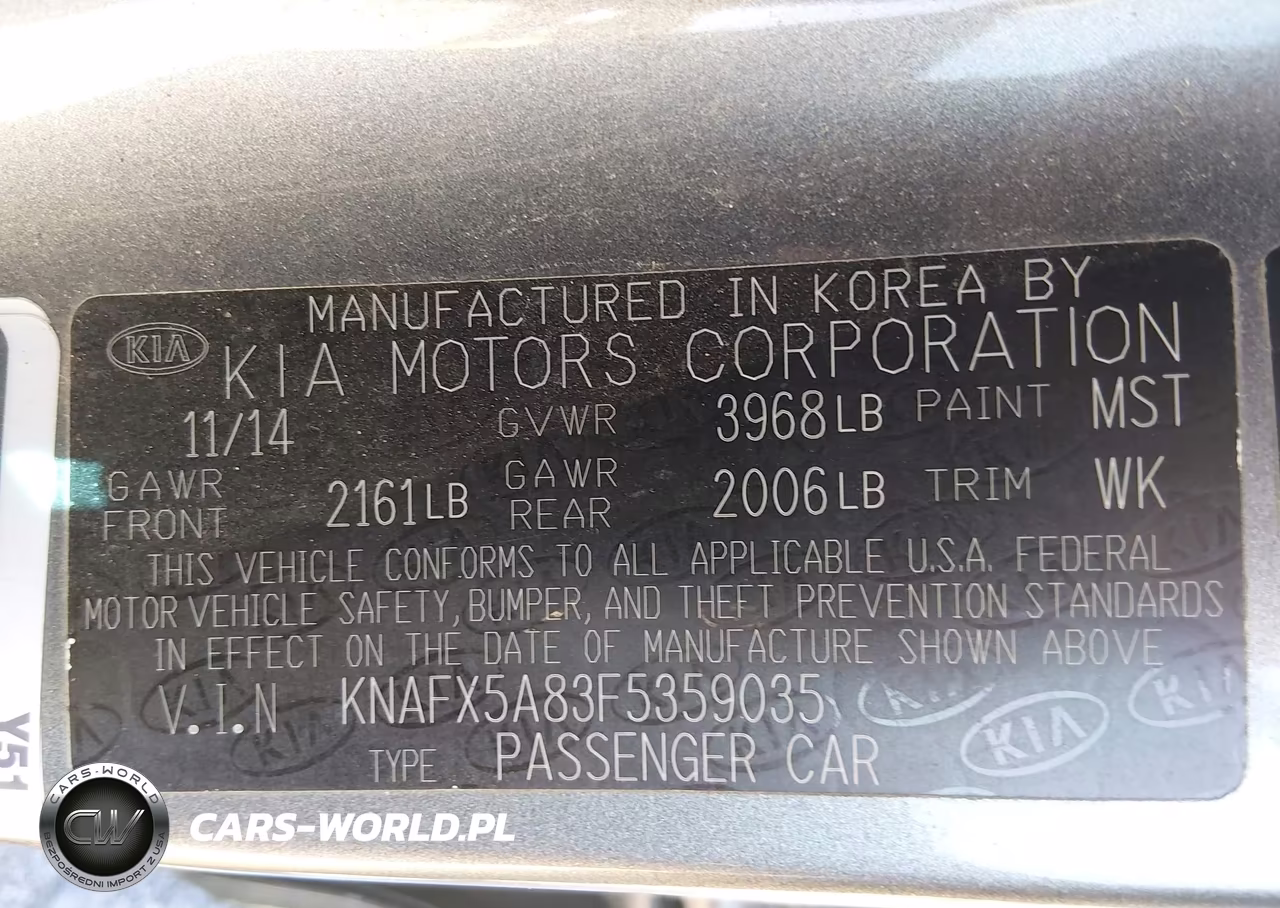 KIA FORTE EX VIN:KNAFX5A83F5359035 - 9