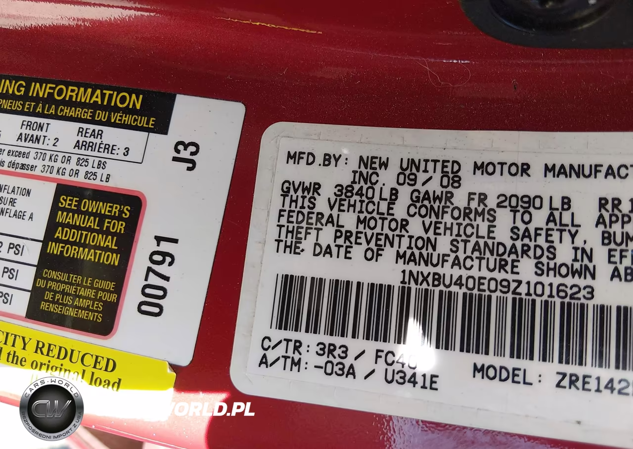 2009 Toyota Corolla Xle VIN:1NXBU40E09Z101623 - 9