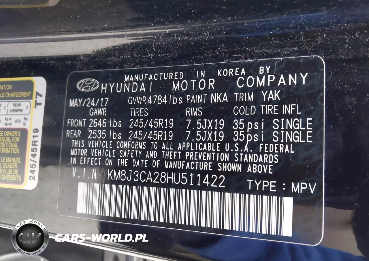2017 Hyundai Tucson Limited VIN:KM8J3CA28HU511422 - 9