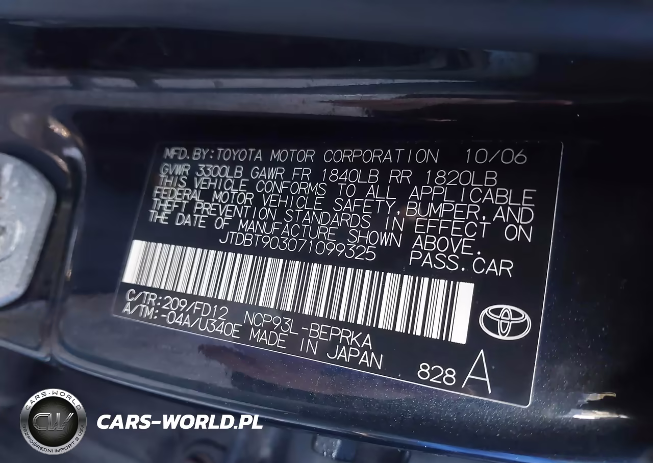 2007 Toyota Yaris VIN:JTDBT903071099325 - 9