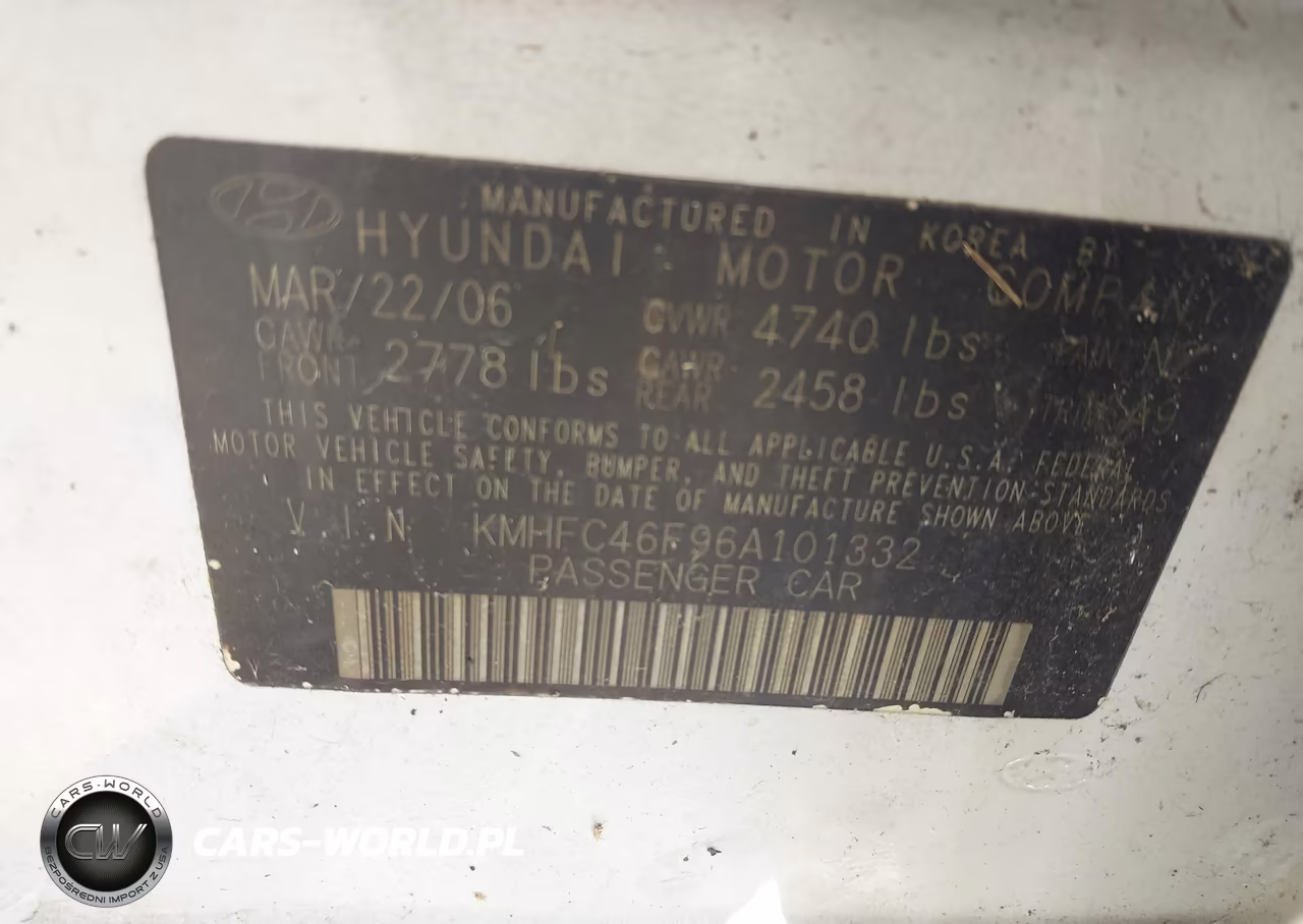 2006 Hyundai Azera Limited-Se VIN:KMHFC46F96A101332 - 9