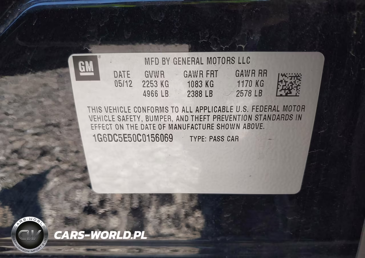 2012 Cadillac Cts Standard VIN:1G6DC5E50C0156069 - 9