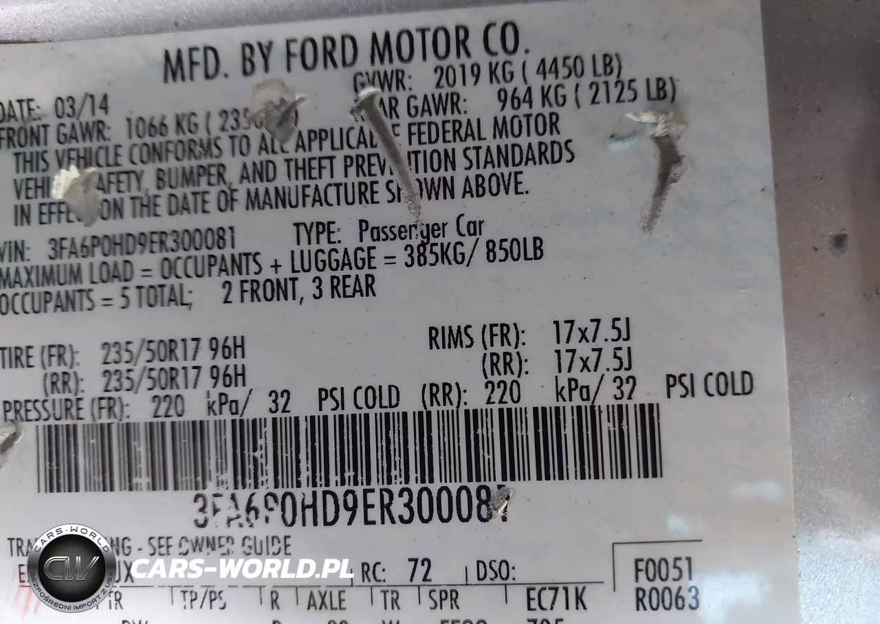 2014 Ford Fusion Se VIN:3FA6P0HD9ER300081 - 9