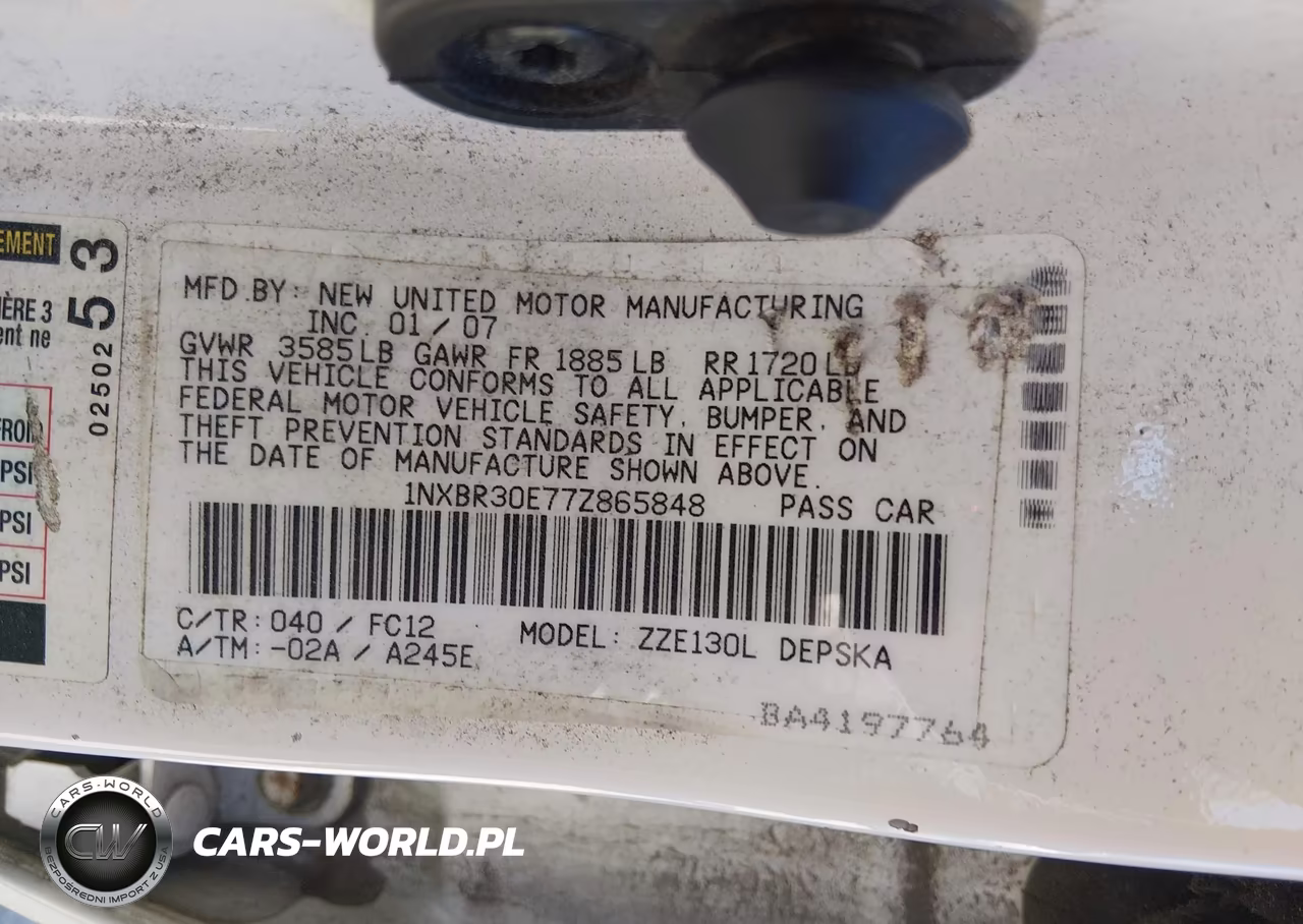 2007 Toyota Corolla S VIN:1NXBR30E77Z865848 - 8