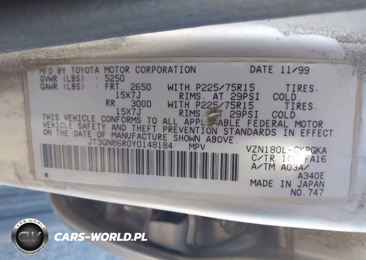 2000 Toyota 4Runner Sr5 V6 VIN:JT3GN86R0Y0148184 - 9