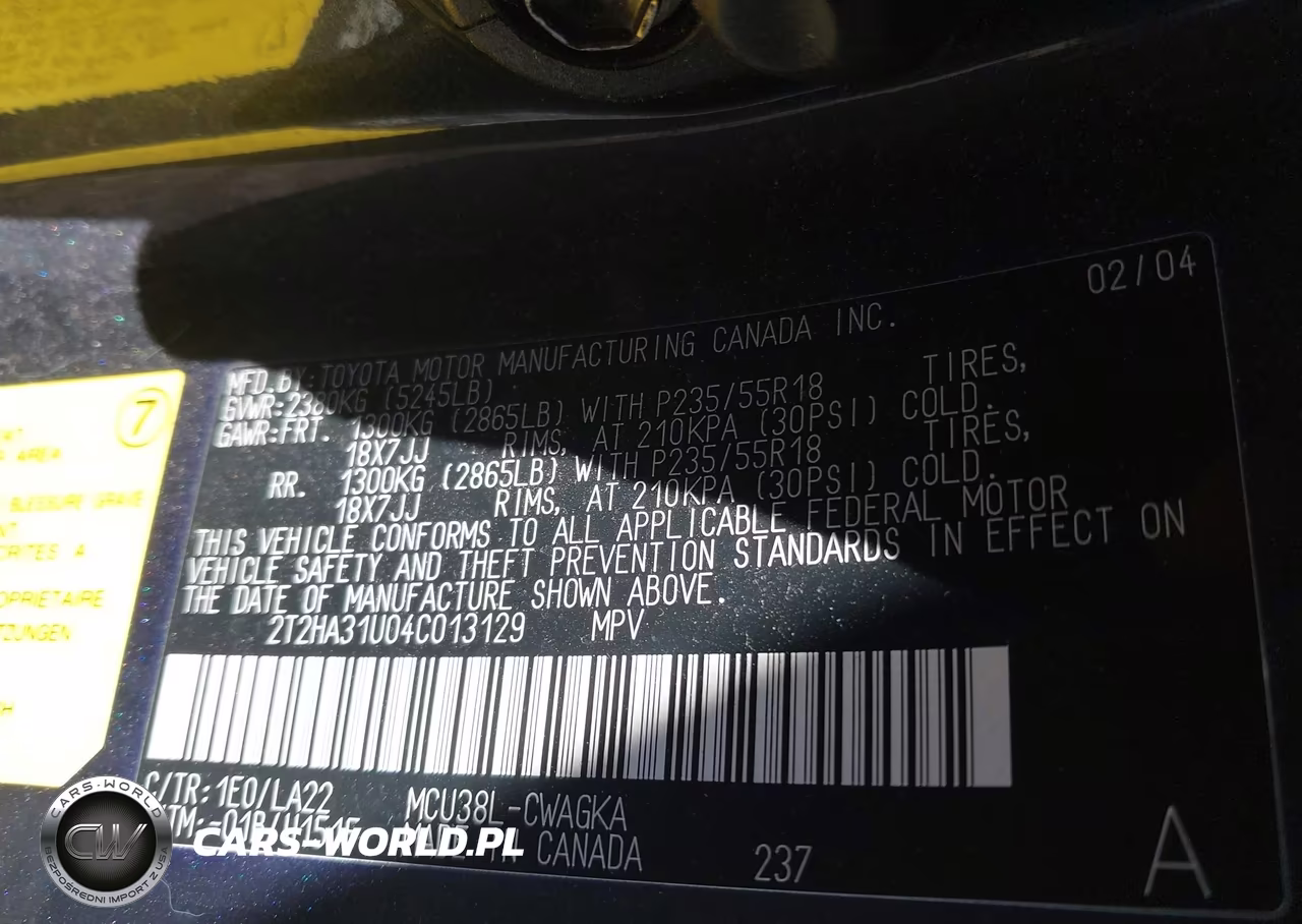 2004 Lexus Rx 330 VIN:2T2HA31U04C013129 - 9