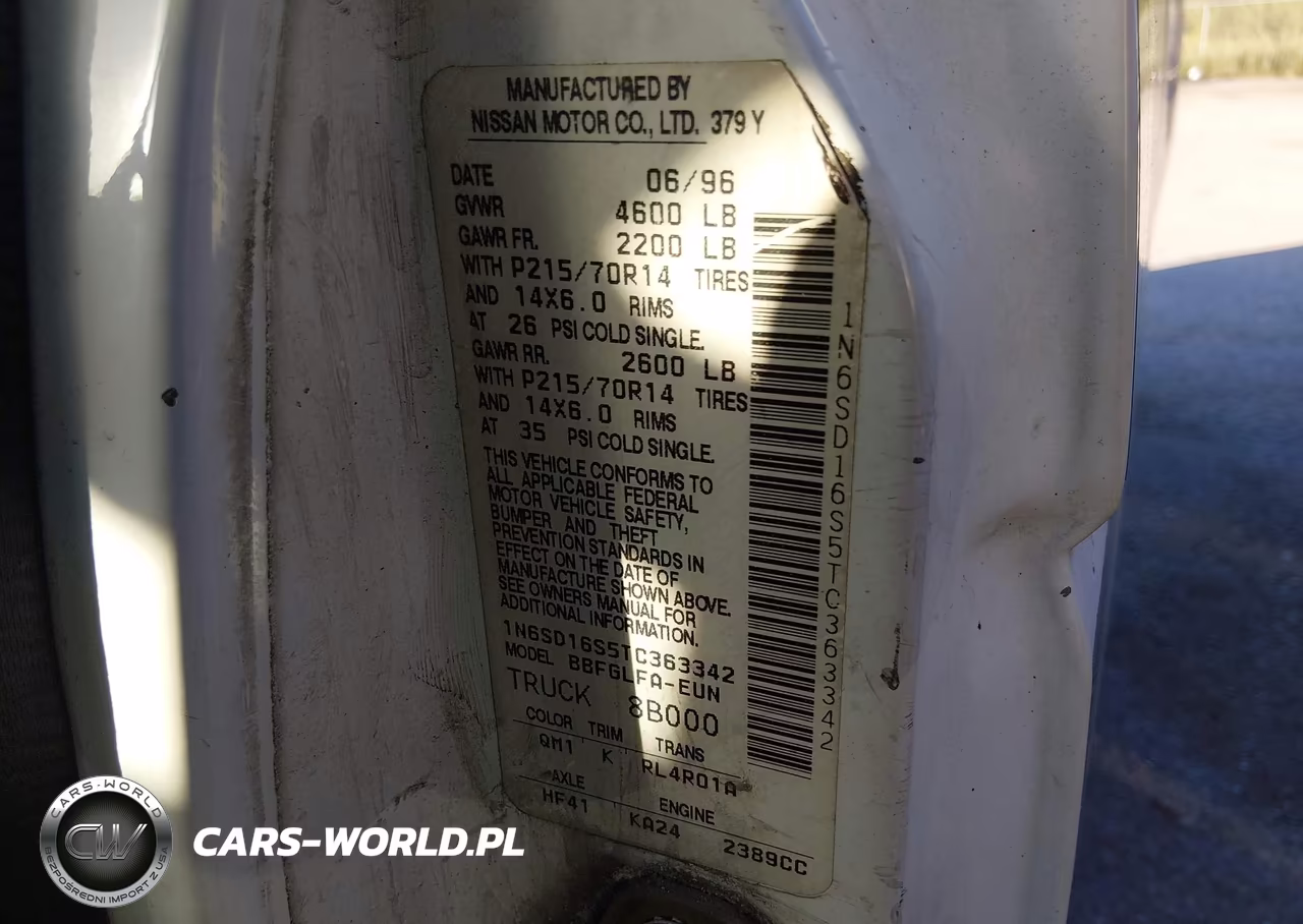 1996 Nissan Truck King Cab Se-King Cab Xe VIN:1N6SD16S5TC363342 - 9