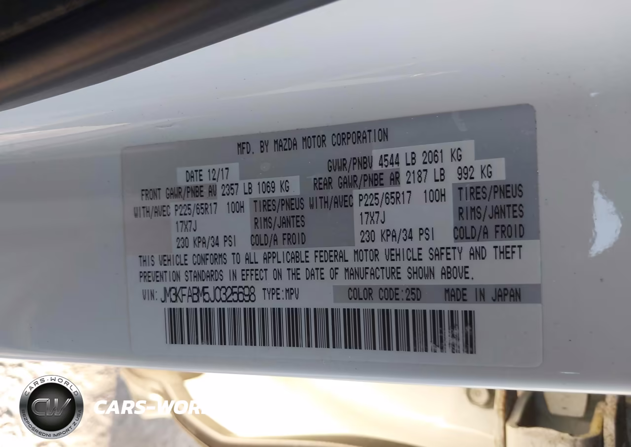 2018 Mazda Cx-5 Sport VIN:JM3KFABM5J0325698 - 9