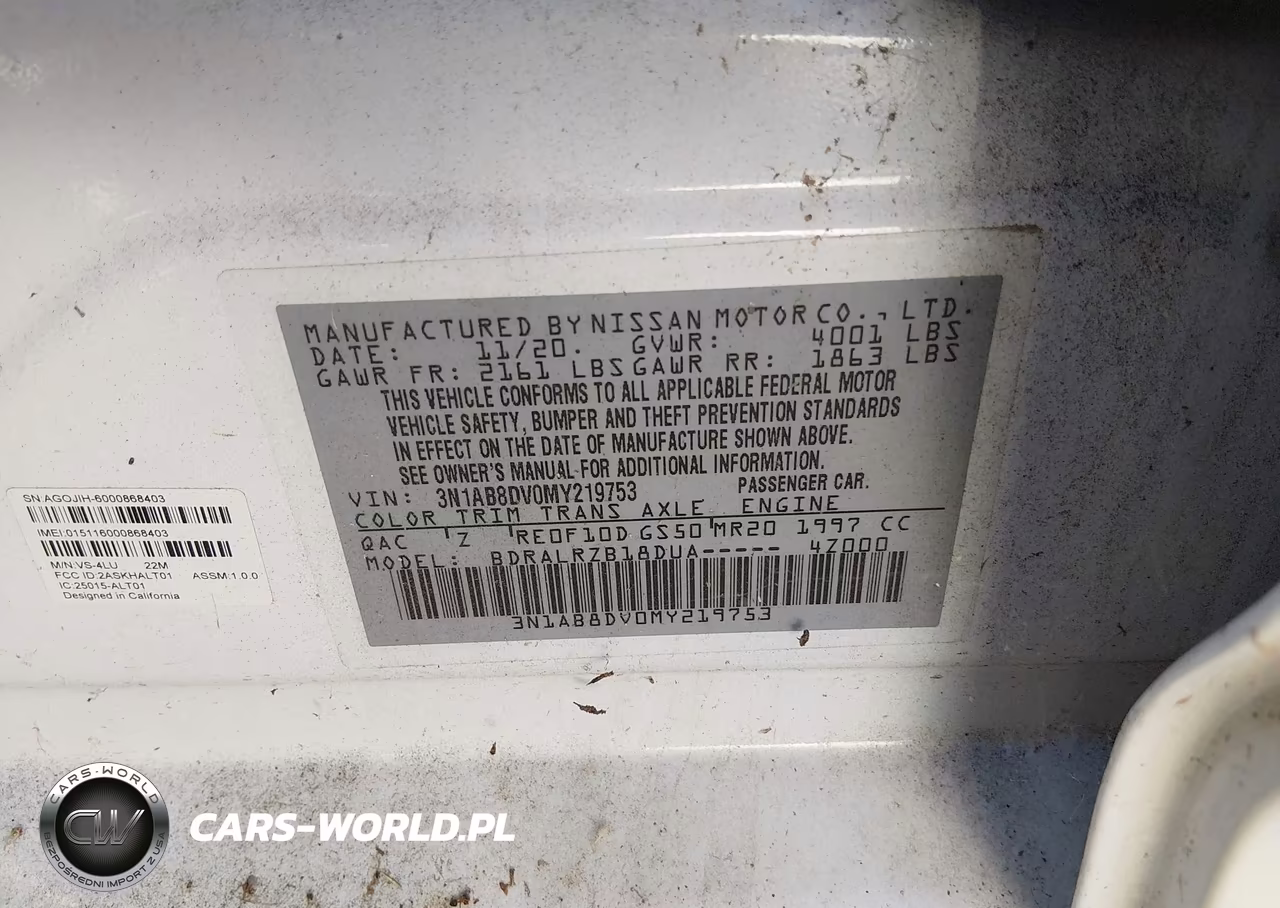 2021 Nissan Sentra Sr Xtronic Cvt VIN:3N1AB8DV0MY219753 - 9