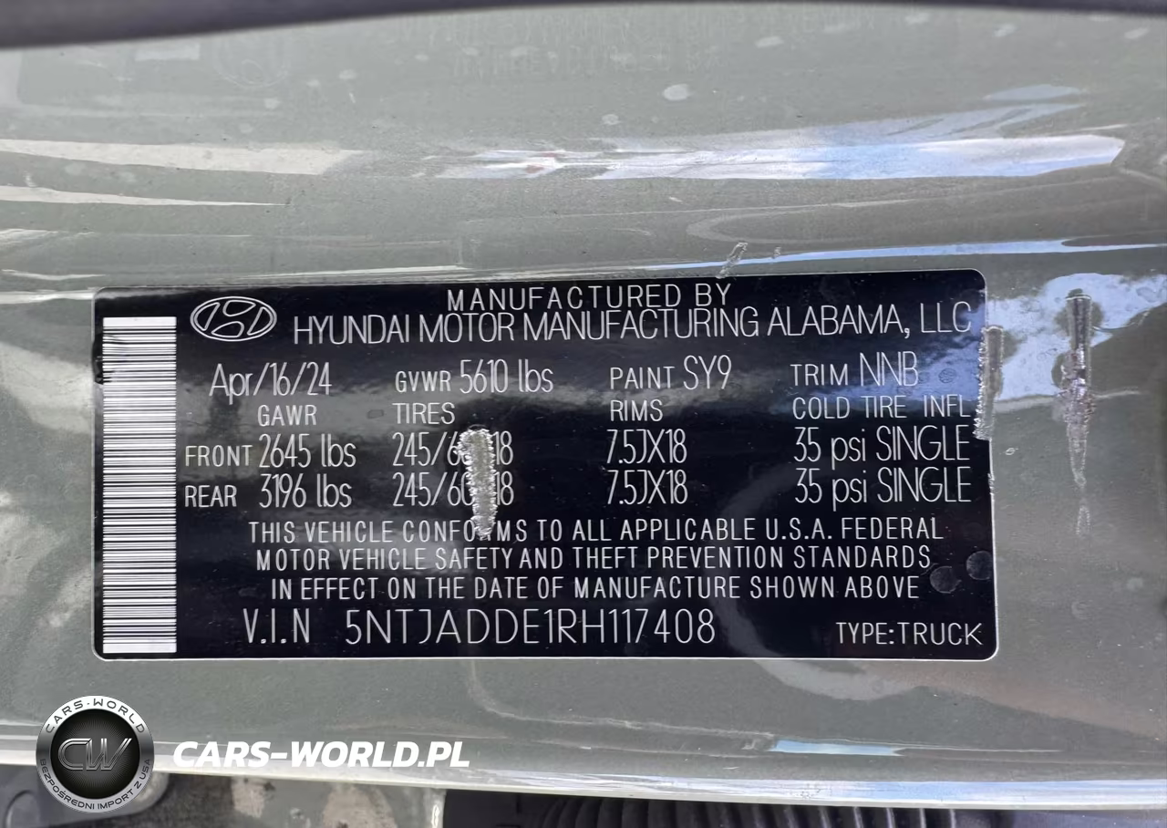 2024 Hyundai Santa Cruz Se VIN:5NTJADDE1RH117408 - 9