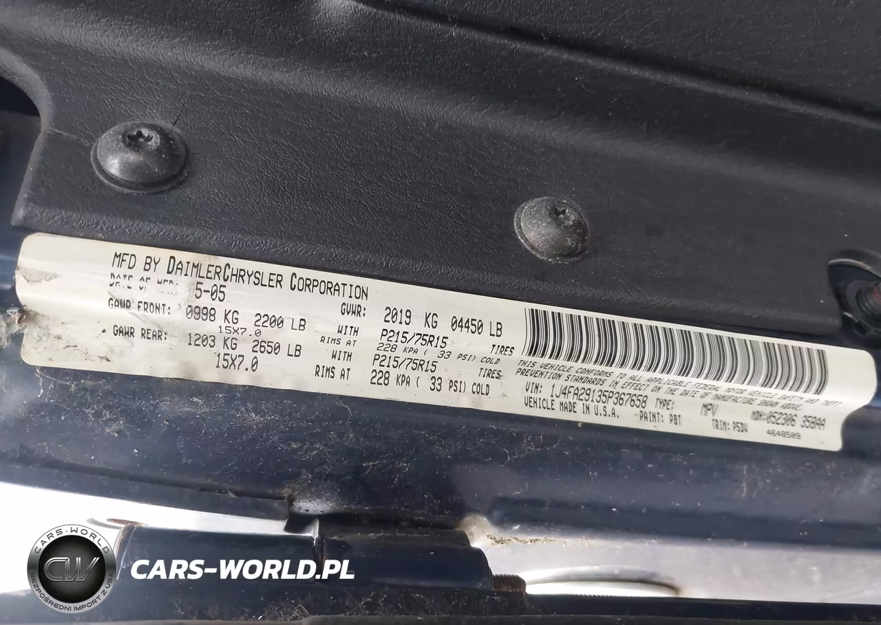 2005 Jeep Wrangler Se VIN:1J4FA29135P367658 - 9