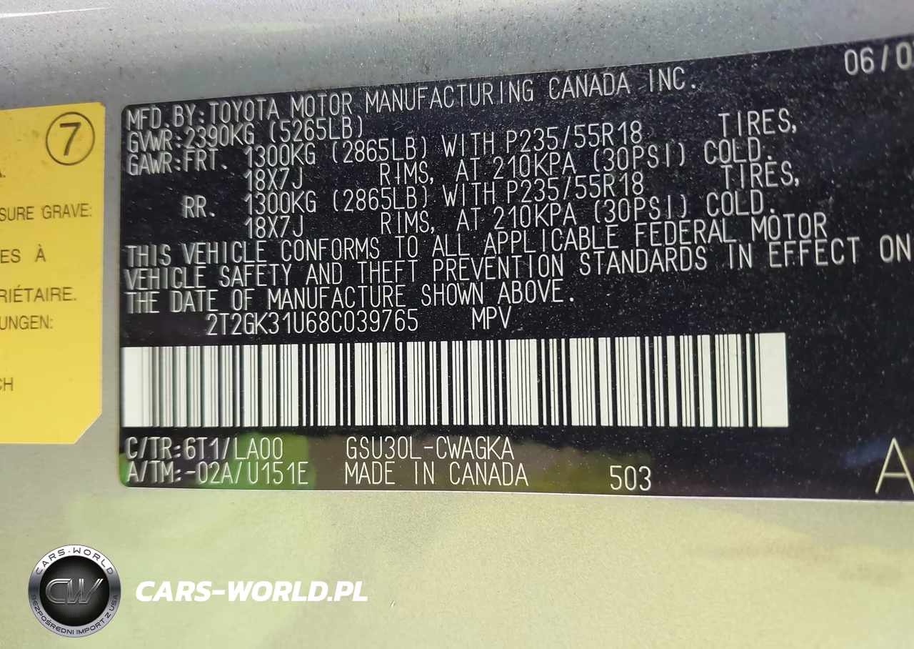 2008 Lexus Rx 350 VIN:2T2GK31U68C039765 - 9