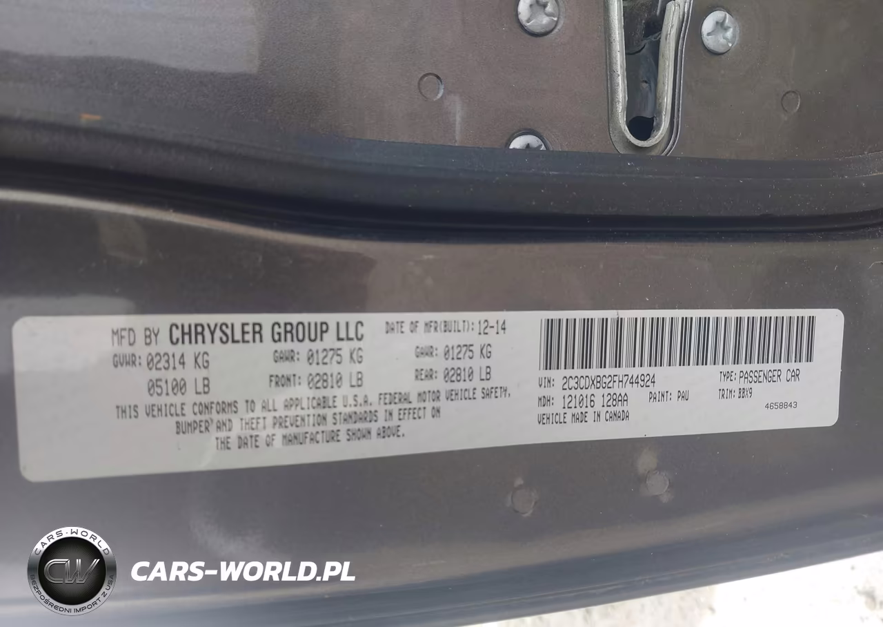 2015 Dodge Charger Se VIN:2C3CDXBG2FH744924 - 9