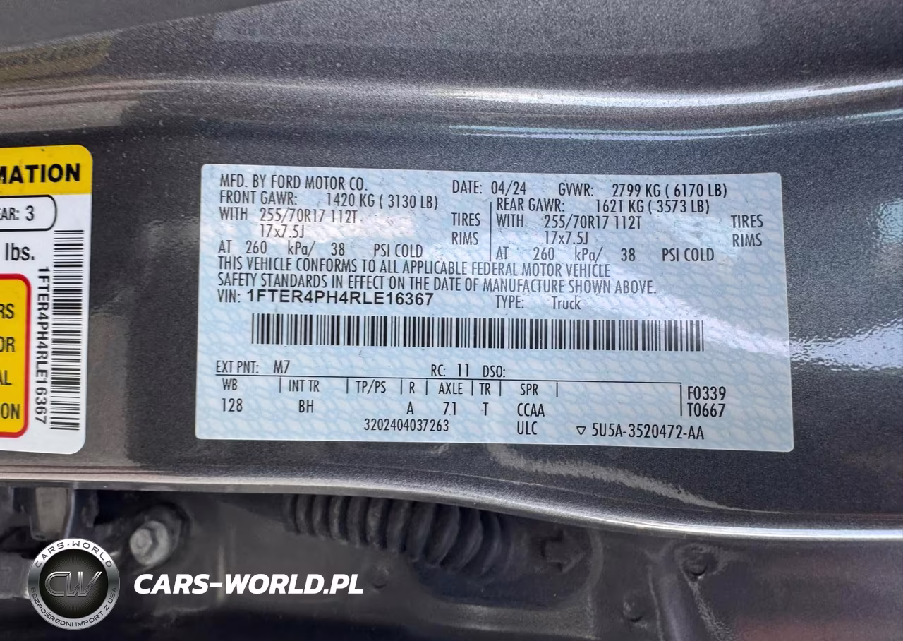 2024 Ford Ranger Xl VIN:1FTER4PH4RLE16367 - 9