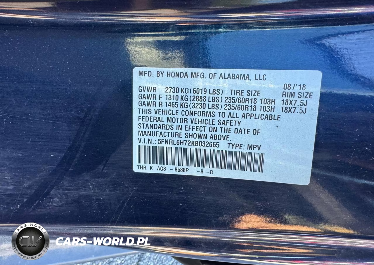 2019 Honda Odyssey Exl VIN:5FNRL6H72KB032665 - 9