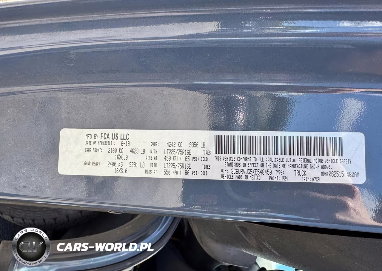 2019 Ram Promaster 3500 3500 High VIN:3C6URVJG5KE548450 - 9