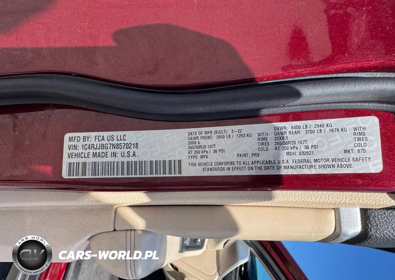 2022 Jeep Grand Cherokee L Limited VIN:1C4RJJBG7N8570218 - 9