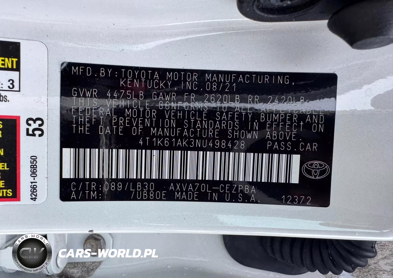 2022 Toyota Camry Xse VIN:4T1K61AK3NU498428 - 9
