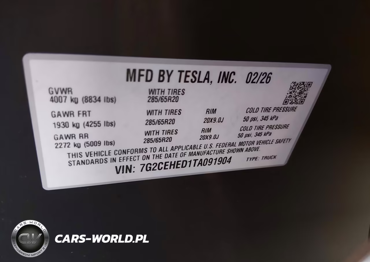 2026 Tesla Cybertruck Dual Motor All-Wheel Drive-Premium All-Wheel Drive VIN:7G2CEHED1TA091904 - 9
