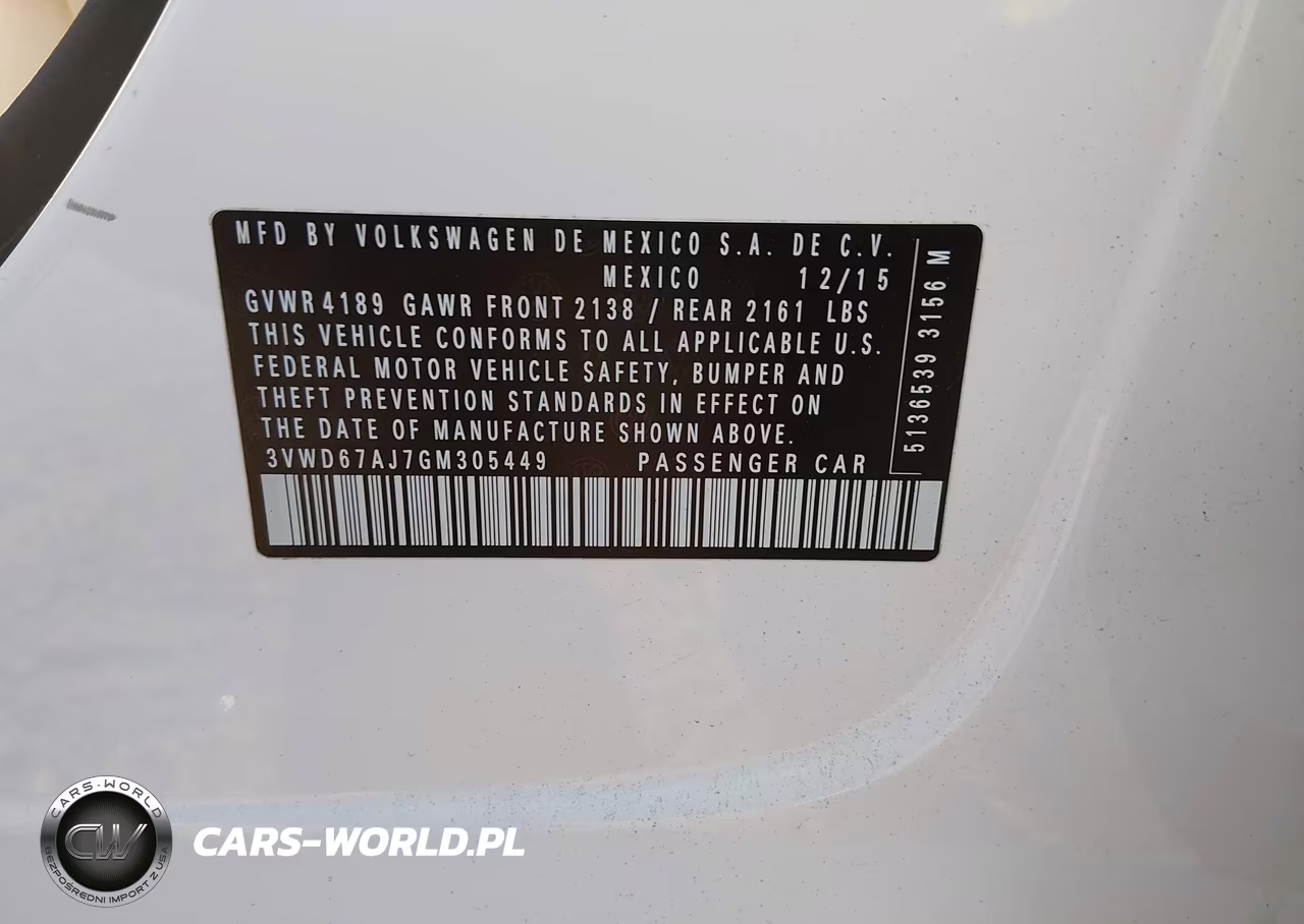 2016 Volkswagen Jetta 1.4T Se VIN:3VWD67AJ7GM305449 - 9
