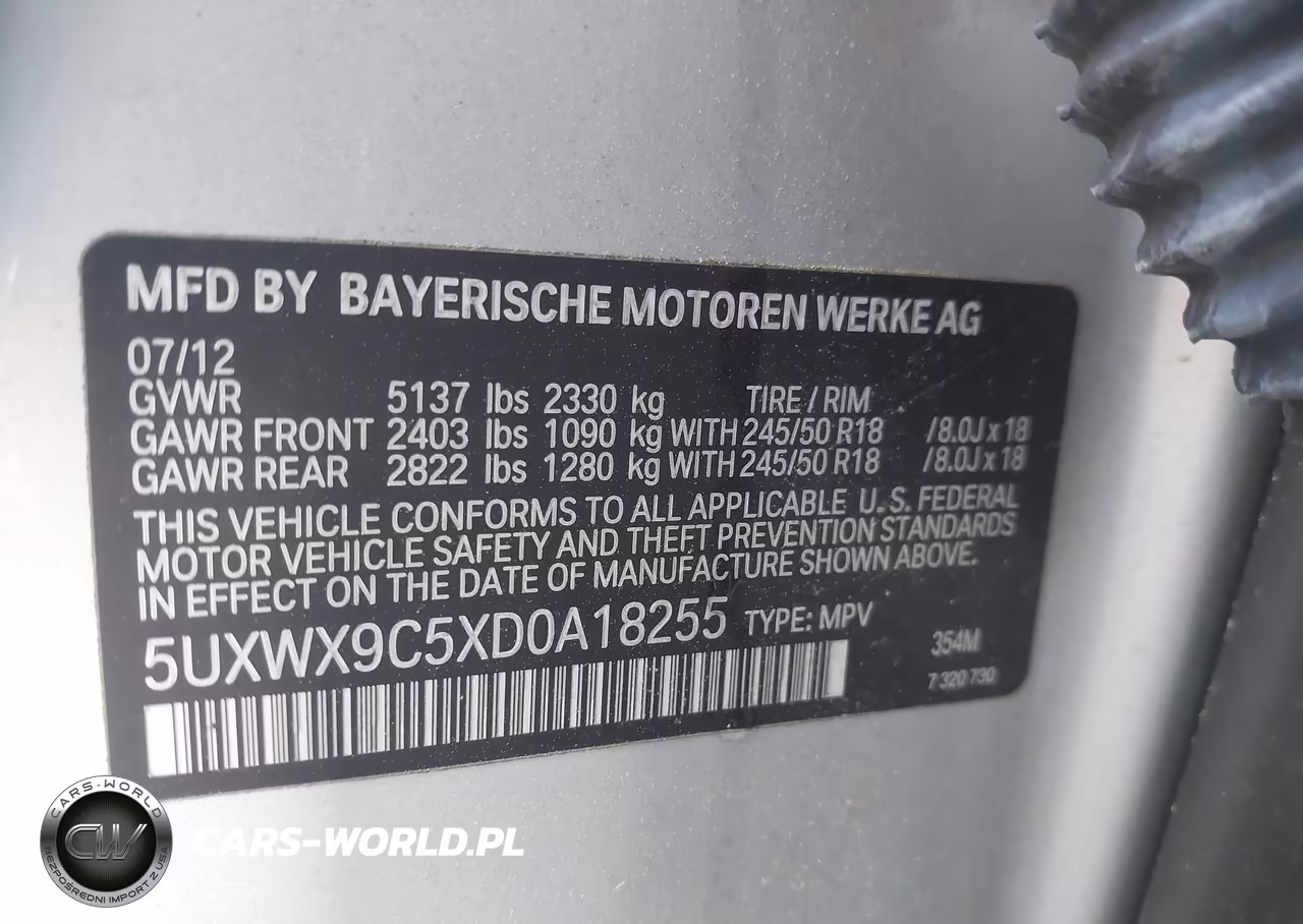 2013 BMW X3 xDrive28I VIN:5UXWX9C5XD0A18255 - 9