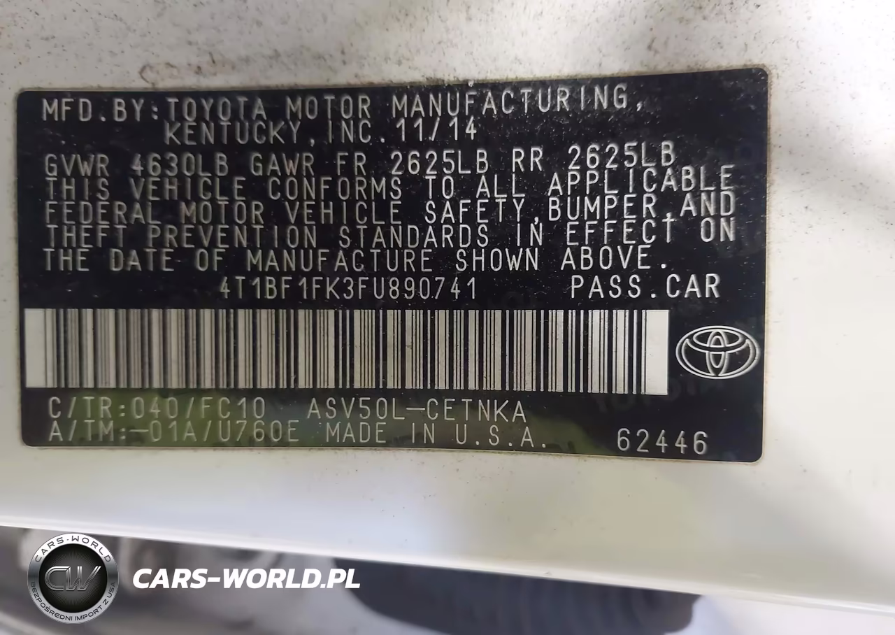 2015 Toyota Camry Le VIN:4T1BF1FK3FU890741 - 9