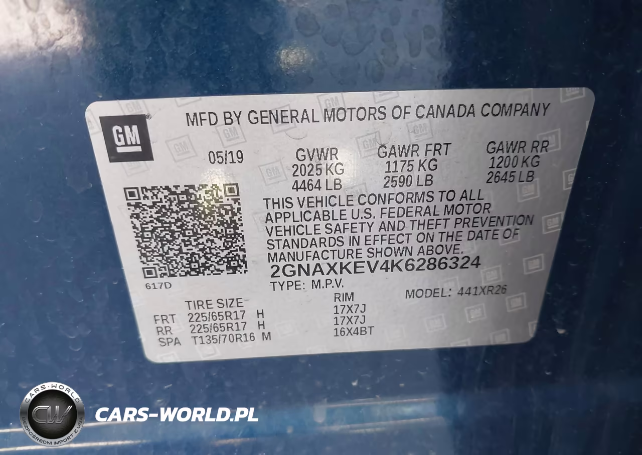 2019 Chevrolet Equinox Lt VIN:2GNAXKEV4K6286324 - 9