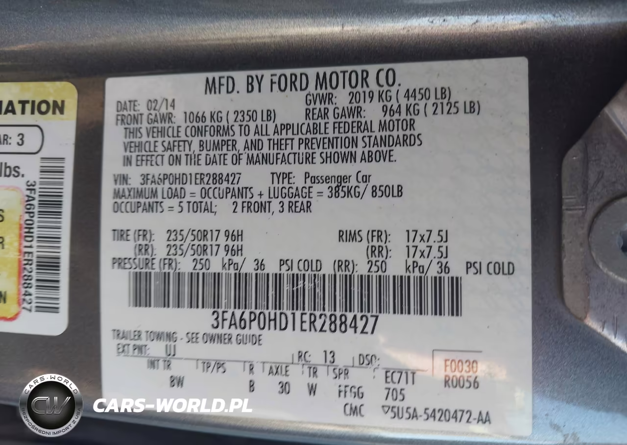 2014 Ford Fusion Se VIN:3FA6P0HD1ER288427 - 9