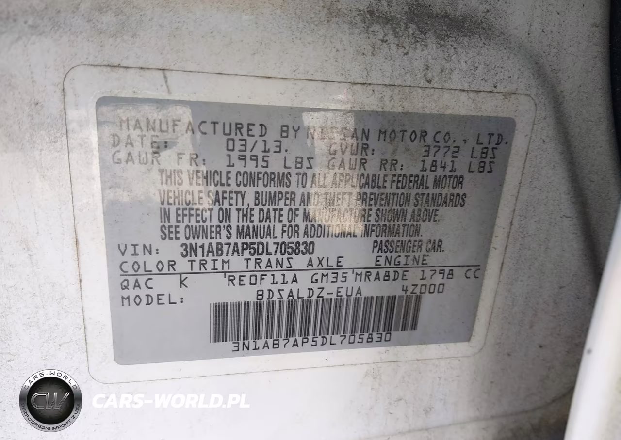 2013 Nissan Sentra Sv VIN:3N1AB7AP5DL705830 - 9