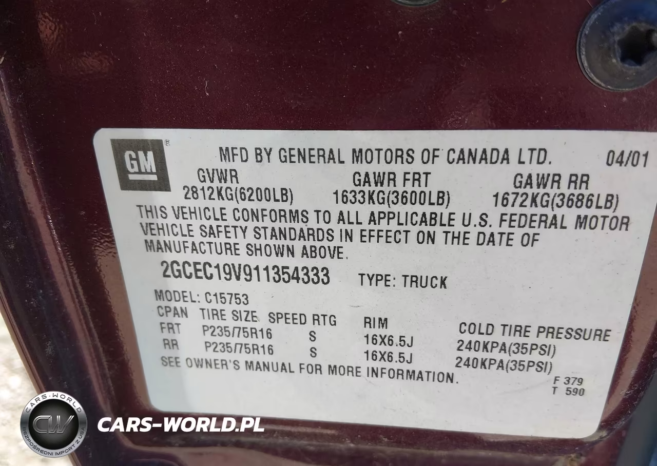 2001 Chevrolet Silverado 1500 Ls VIN:2GCEC19V911354333 - 9